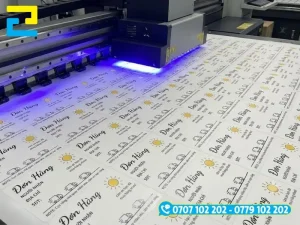Hệ thống máy in kỹ thuật số hiện đại kết hợp máy bế Mimaki chính xác tại nhà xưởng In Ấn 2H