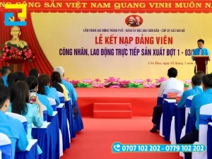 Mẫu phông nền cho lễ kết nạp Đảng viên mới