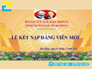 Mẫu phông nền, backdrop cho lễ kết nạp Đảng viên mới