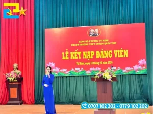Mẫu phông nền cho lễ kết nạp Đảng viên mới
