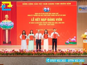 Công Ty In Ấn Quảng Cáo 2H nhận in phông nền, backdrop lễ kết nạp Đảng viên mới đẹp, giá rẻ