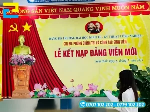Các mẫu phông nền lễ kết nạp Đảng viên mới sẽ giúp buổi lễ thêm phần long trọng và chuyên nghiệp hơn