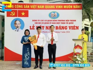 Mẫu phông nền cho lễ kết nạp Đảng viên mới