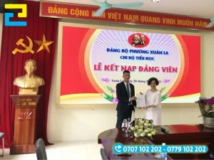 Mẫu phông nền cho lễ kết nạp Đảng viên mới