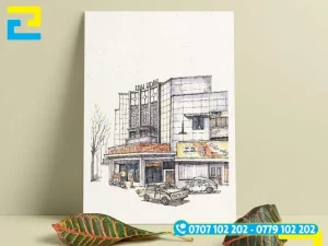 In poster dán tường trang trí không gian