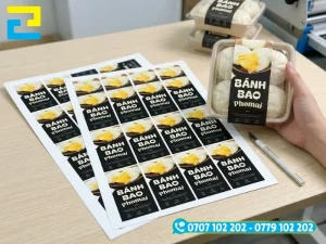 Các kích thước và hình dáng in tem bánh bao thông dụng cho sản phẩm