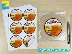 Diện tích hiển thị của tem nhãn được thiết kế tương thích với trọng lượng của từng gói bánh