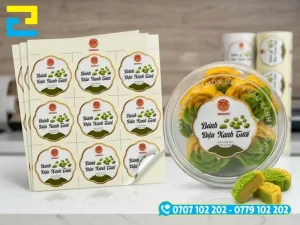 Mẫu tem decal nhựa PVC sữa phổ biến cho dòng bánh thương mại nội địa