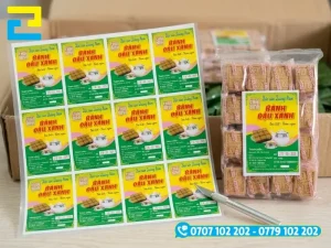Mẫu tem dán mặt hộp hiển thị đầy đủ thông tin sản phẩm đến người tiêu dùng