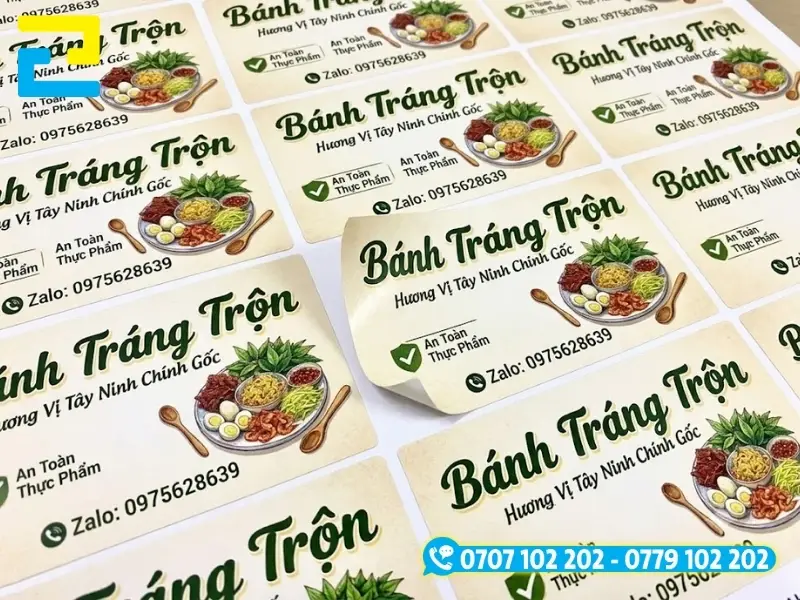 In Ấn 2H in tem nhãn sắc nét, chống trầy, in nhanh và giao nhanh tận nơi