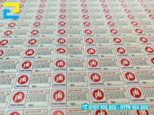 Tem bảo hành dán trực tiếp lên vị trí niêm phong giúp xác thực thời hạn bảo hành và ngăn ngừa tráo đổi linh kiện cho cửa hàng tại Bình Tân