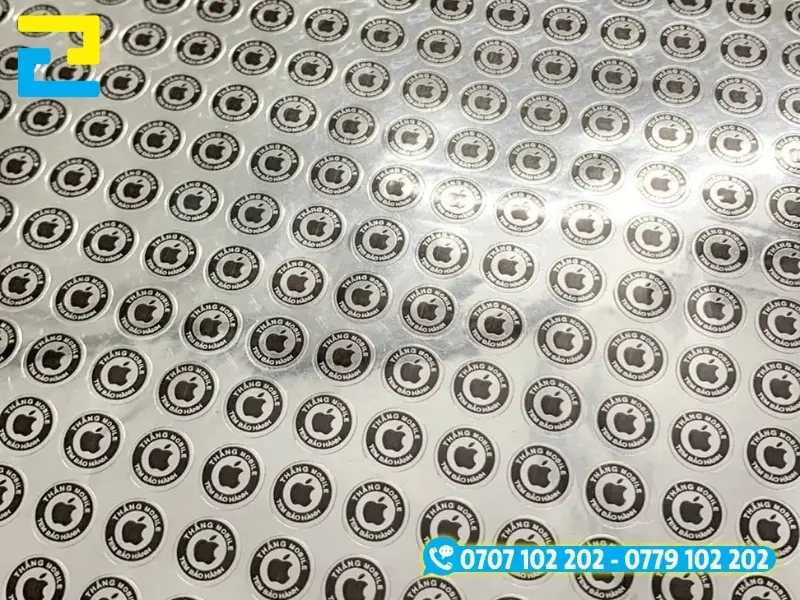 Mẫu tem bảo hành tích hợp mã QR Code và số seri biến đổi hỗ trợ truy xuất nguồn gốc sản phẩm