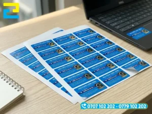 Decal nhựa PVC sữa bám dính ổn định trên bề mặt nhựa hoặc kim loại sơn nhẵn. Khi kết hợp cán màng bóng hoặc mờ, tem chống xước bề mặt