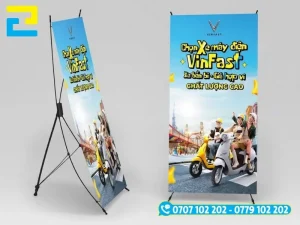 Mẫu khung standee chữ X bán lẻ kích thước 60x160cm và 80x180cm chưa bao gồm tấm in