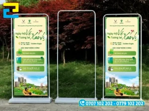 Xưởng In Ấn 2H sản xuất và gia công trực tiếp các loại khung standee, giao hàng nhanh tận nơi