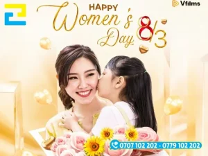 Những thông tin cần được bố trí ở những vị trí hợp lý trên backdrop 8/3, đồng thời cần được tóm tắt ngắn sao cho ngắn gọn, súc tích