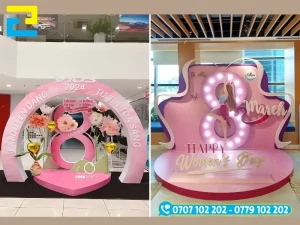Công Ty In Ấn Quảng Cáo 2H chuyên cung cấp dịch vụ in phông nền ngày 8/3 có tính nghệ thuật, thẩm mỹ cao, thời gian có hàng nhanh chóng