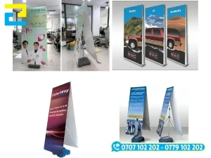 In standee hai mặt giúp nội dung quảng cáo được tiếp cận được với nhiều người hơn