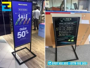 So sánh tiết diện và độ bền của sắt hộp 20x20mm, 25x25mm và 30x30mm làm khung standee