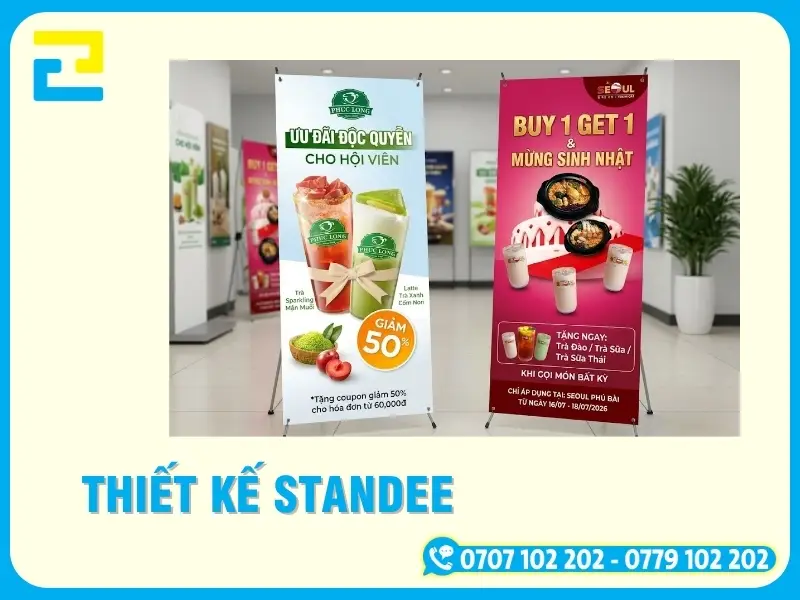 Thiết Kế Standee Theo Yêu Cầu, Miễn Phí Khi In Tại In Ấn 2H