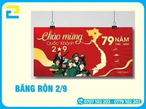 In Băng Rôn 2/9 Quốc Khánh Sắc Nét, Giao Nhanh Tại TP.HCM