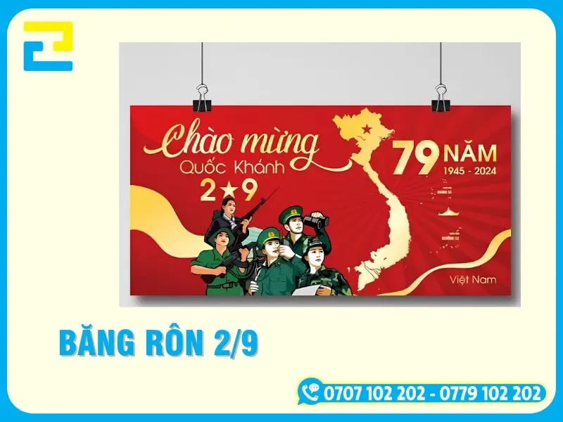 In Băng Rôn 2/9 Quốc Khánh Sắc Nét, Giao Nhanh Tại TP.HCM