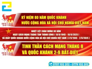Xưởng In Ấn 2H thiết kế băng rôn theo yêu cầu, màu in băng rôn sắc nét