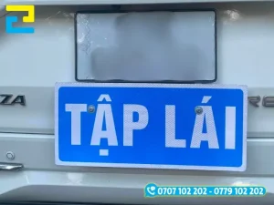 Mẫu biển tập lái gắn phía sau xe tập