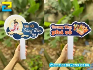 Các nhóm mẫu hashtag Trung Thu phổ biến gồm hình nhân vật truyền thống, slogan sự kiện và tên lớp