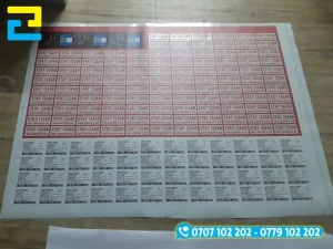 In decal phản quang làm tem dán trên sản phẩm đồng bộ