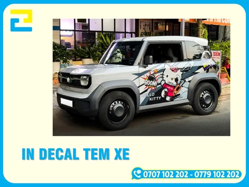 In Decal Tem Xe Theo Yêu Cầu, Giá Rẻ, Thiết Kế Miễn Phí
