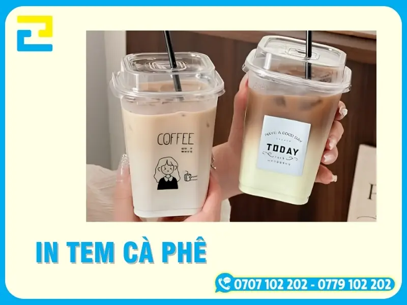 In Tem Cà Phê Theo Yêu Cầu, Chống Nước, Giá Xưởng TP.HCM