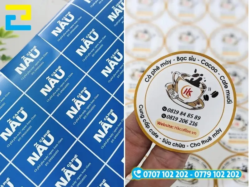 In tem cà phê cần thể hiện thông tin thành phần, nguồn gốc hạt và logo thương hiệu