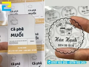 Xưởng In Ấn 2H chuyên sản xuất và giao nhận tem nhãn decal dán bao bì cà phê tận nơi
