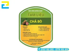 Xưởng in tem nhãn In Ấn 2H hỗ trợ in ấn, bế hình và giao tem chả bò tận nơi tại TP.HCM