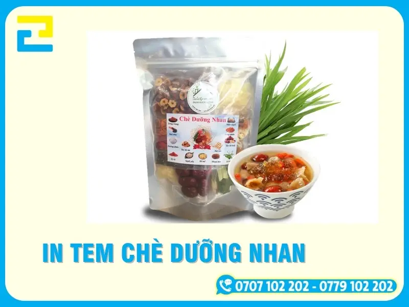In Tem Chè Dưỡng Nhan Theo Yêu Cầu, Giá Xưởng TP.HCM
