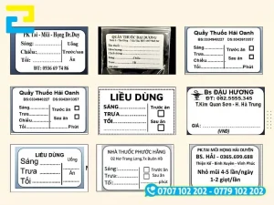 Mẫu nội dung trên tem phổ biến