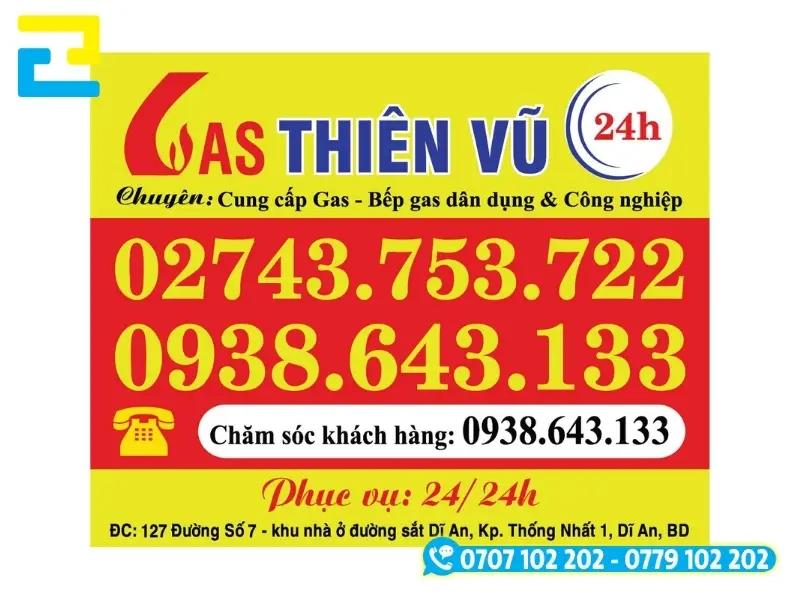 Bố cục các thông tin kỹ thuật, hạn kiểm định và hotline trên tem dán bình gas