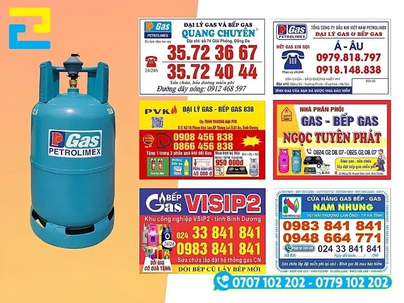 Bố cục các thông tin kỹ thuật, hạn kiểm định và hotline trên tem dán bình gas