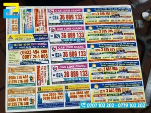 Xưởng In Ấn 2H in tem dán bình ga sắc nét, bám chắc với giá rẻ tại xưởng