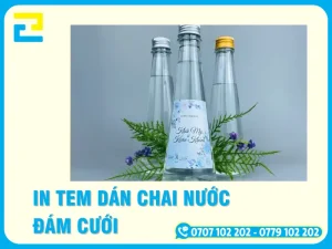 35+ Mẫu In Tem Dán Chai Nước Đám Cưới Đẹp Theo Yêu Cầu