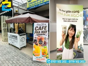 Standee được ứng dụng phổ biến để thông báo các chương trình khuyến mãi sản phẩm