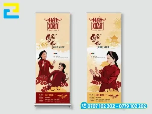 Standee 2/9 ứng dụng phổ biến tại cơ quan, trường học, các trung tâm sự kiện và cửa hàng
