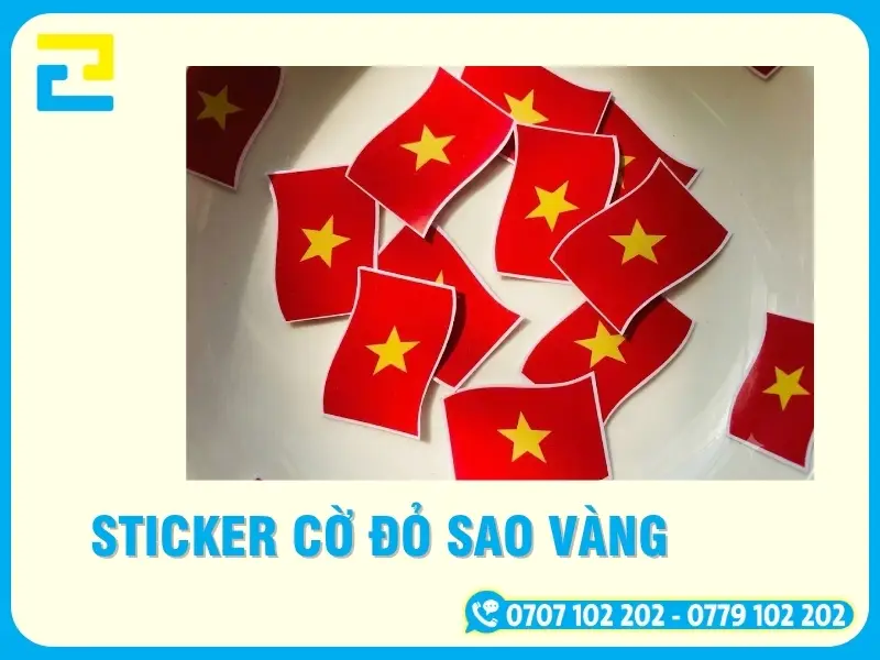 In Sticker Cờ Đỏ Sao Vàng Giá Rẻ, In Nhanh, Giao Tận Nơi
