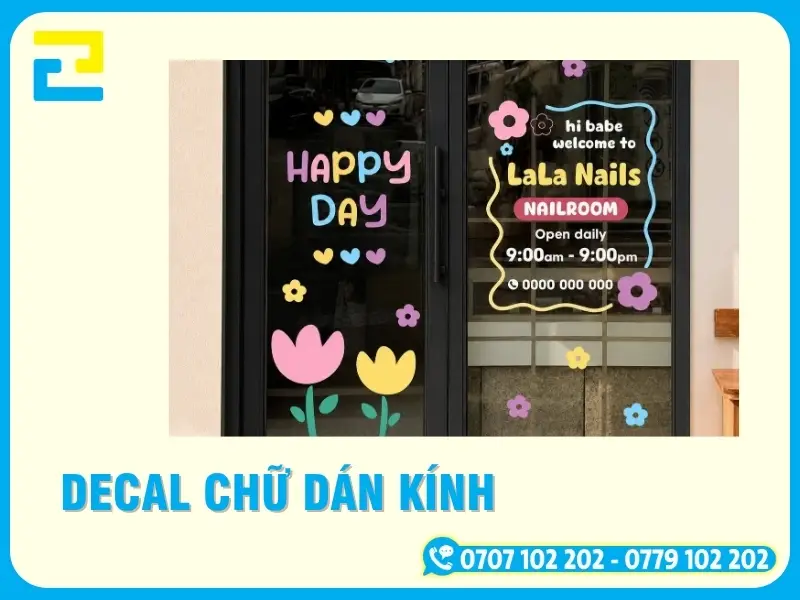Dịch Vụ In Chữ Lên Decal Dán Kính Nhanh Chóng, Giá Rẻ