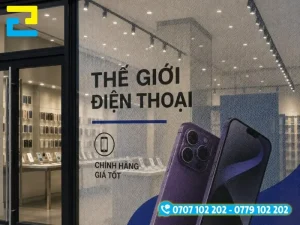 Hình 2: In decal chữ cho cửa hàng kính mắt có thiết kế đơn giản, font dễ nhìn.