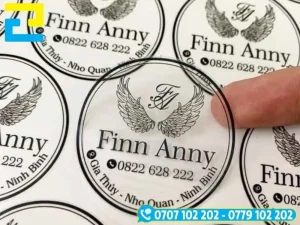 In decal dán nhựa trong suốt