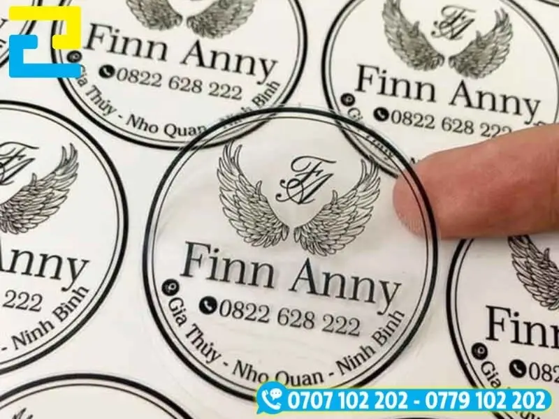 In decal trong suốt dán chai nhựa