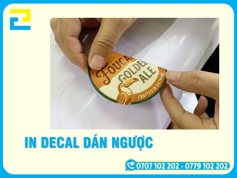 Nhận In Decal Dán Ngược Lên Kính, Mica Trong Chất Lượng