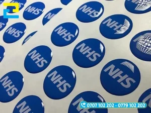 Mẫu in eboxy logo nổi công ty NHS